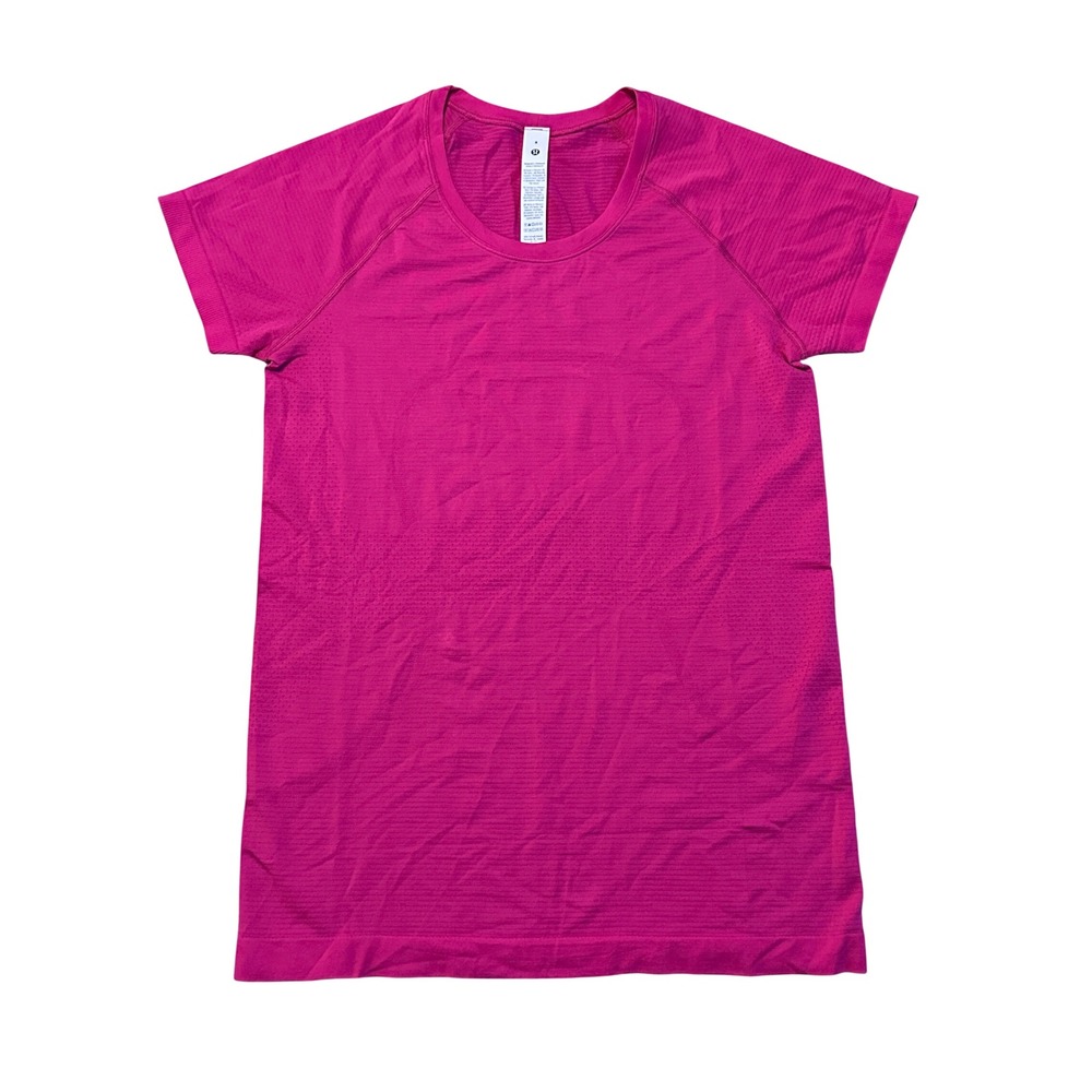 Lululemon Swiftly Tech Short Sleeve 2.0 Pink Magenta Athletic Shirt‎ Size 8